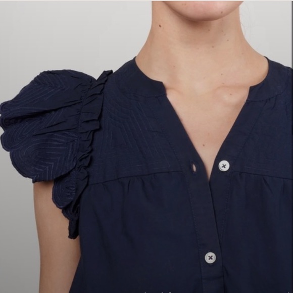 Sea New York Heidi Heart Quilt Petal Sleeve Tiered Dress. Size Small - Picture 4 of 14